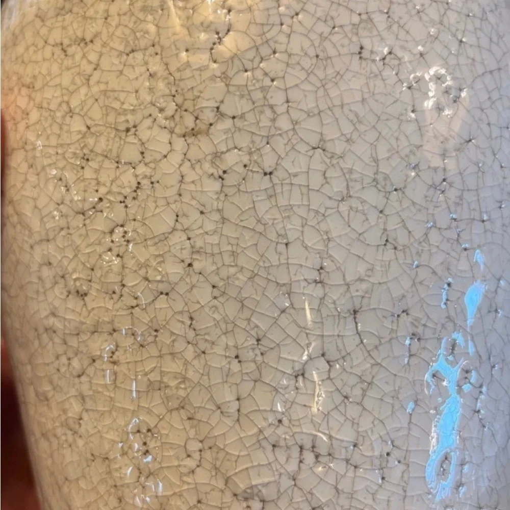 Magnolia “Marie” Tall Distressed Crackle Ceramic Vase